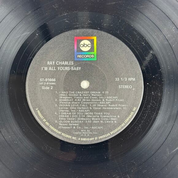 Ray Charles, I’m All Yours – Baby! Vinyl LP, 1970 ABC Records ST-91666 Soul Jazz - Picture 5 of 6